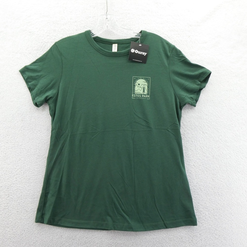 Ouray Shirt Womens Medium Estes Park Colorado Green Rocky Mountain National Park